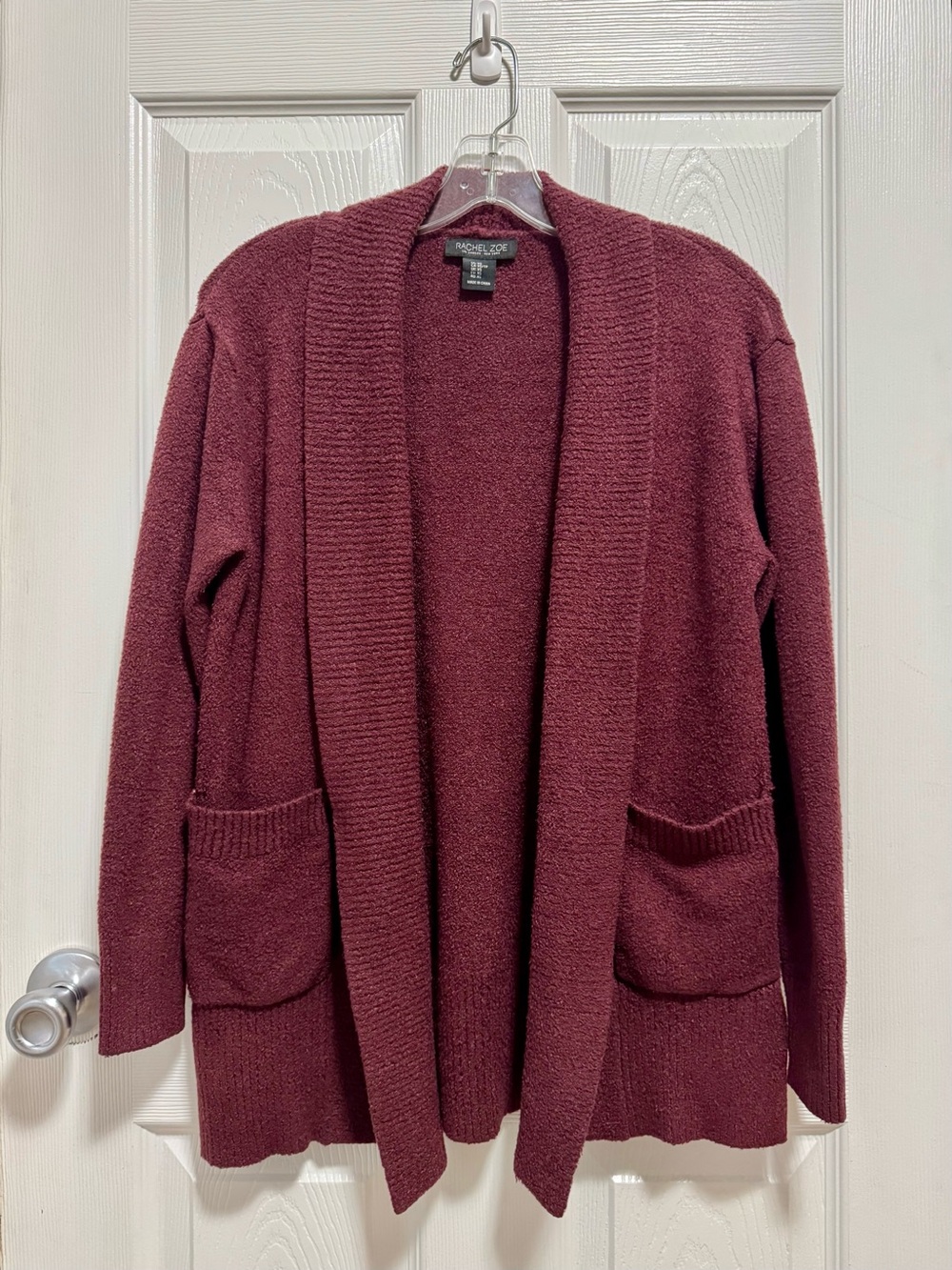 Rachel Zoe maroon cardigan in XS